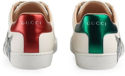 GUCCI Z1298 Women's Mystic Cats White Ace Sneakers Size 42G