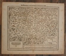 Genuine Woodcut card "The Siebenburg/sunst also called Trassylvaniam" around 1580 SF
