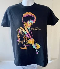 Authentic Jimi Hendrix Rainbow T-Shirt Black Size Medium