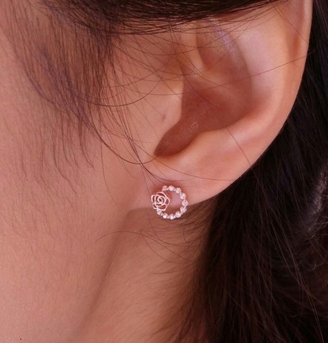 Rosemont-Brass-Rose-Stud-Earring-RA0038