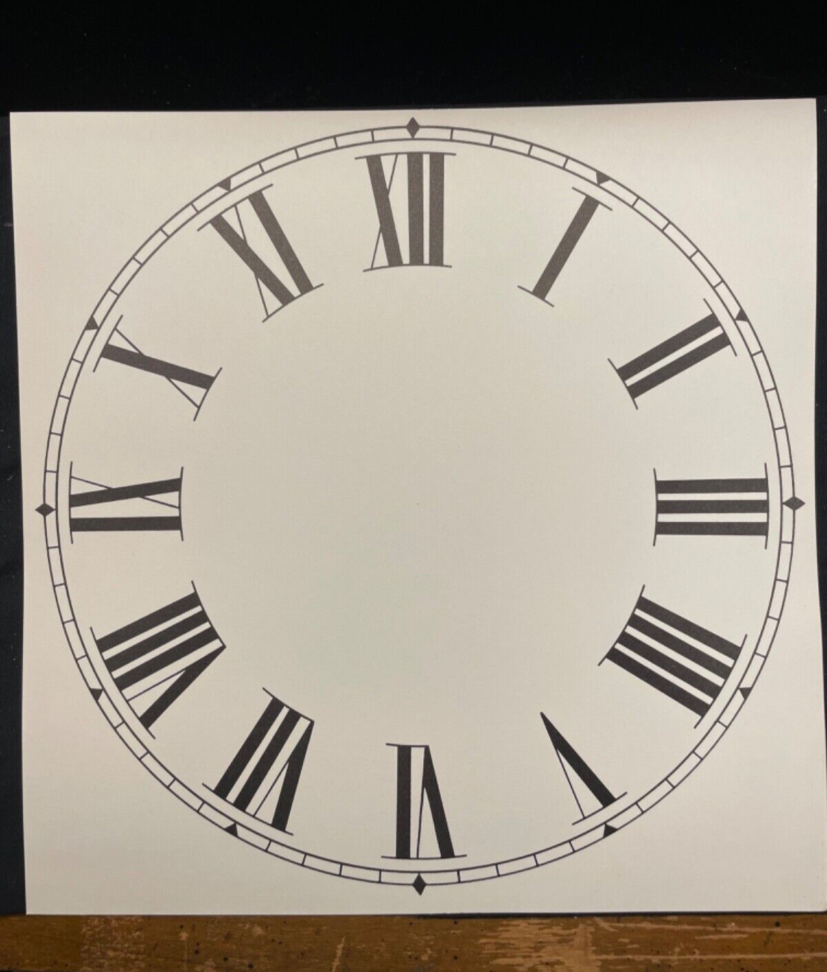 10.5 INCH - PAPER CLOCK DIAL - ROMAN NUMERAL