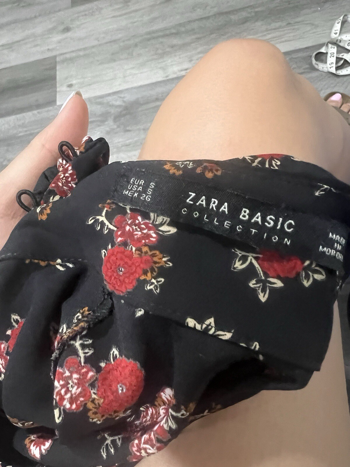 Zara Basic collection Black Floral Button Necklin… - image 7