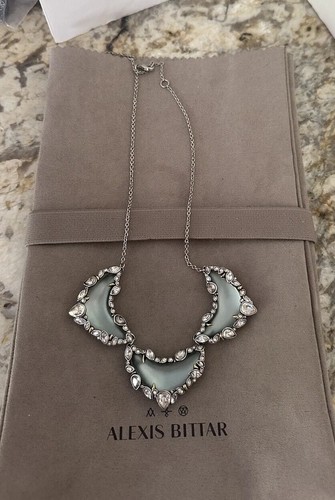 100% Authentic Alexis Bittar Lucite Triple Bib & Crystal Imperial Necklace $345 - 第 9/14 張圖片