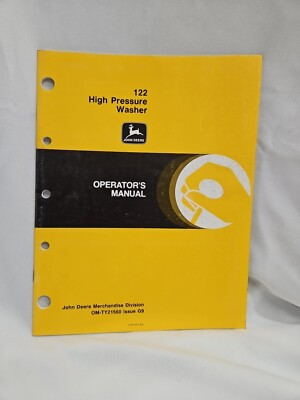 #ad John Deere 122 high pressure washer Operators manual $26.74