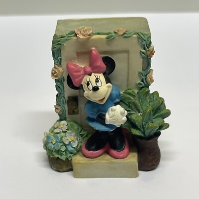 Vintage Disney MINNIE MOUSE On Doorstep Lenox Magic Thimble Collection Figurine
