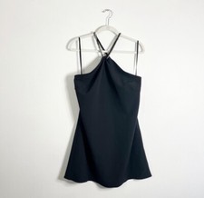 NWT BHLDN Sachin & Babi Antonelle Dress Black Mini Rhinestone Halter Size 16
