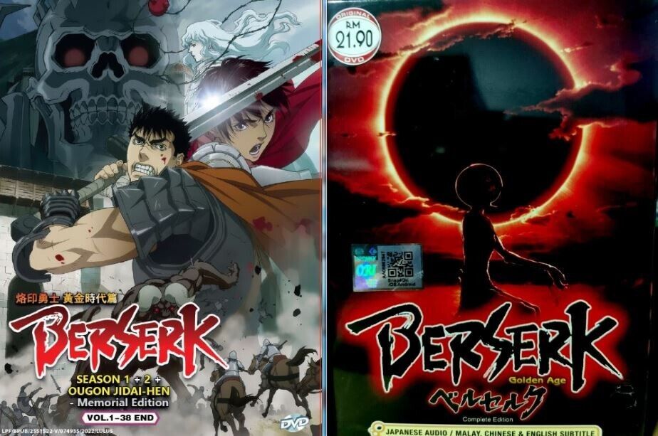 DVD Berserk Complete (Season 1 - 2) + The Golden Age Arc - Memorial Edition