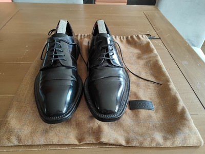 Hugo Boss Maschile In Pelle Nera Scarpe Eleganti. UK 7. | eBay