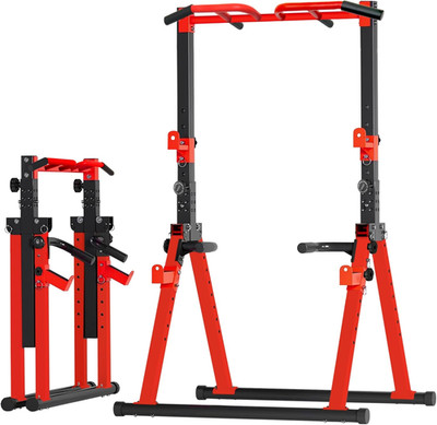 Foldable Power Tower Pull up Bar Station, Multi-Function Stable Pull up Dip Stat