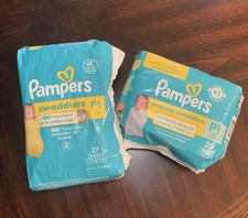 Pampers P1 Swaddlers Leakproof 27 Count And Preemie 20 Count Under 6 Pounds