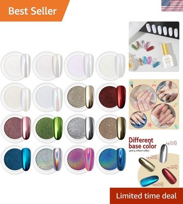 Luxury 16 Colors Pearl Chrome Nail Powder Set for Stunning Nail Art Creations