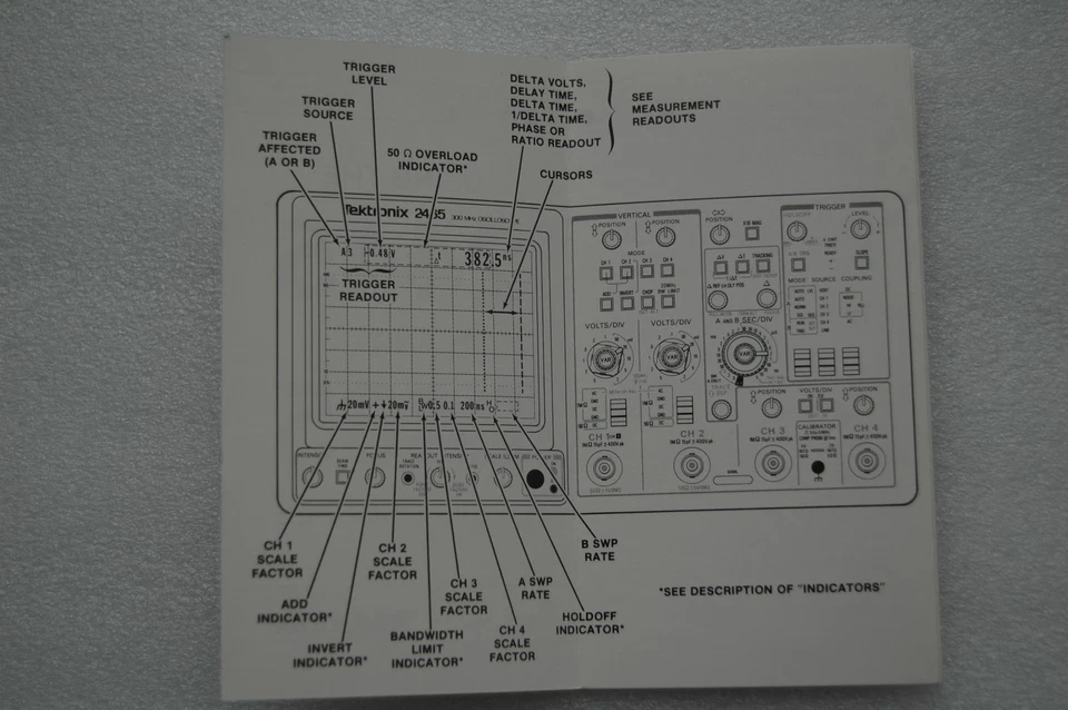 Tektronix 2445 and 2465 Oscilloscopes Pocket Guide Parts Number: 070-4180-00 - Image 3 of 4