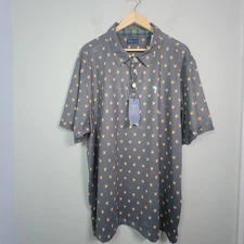 NWT William Murray Mens XXL Short Sleeve Polo Golf Printed Shirt