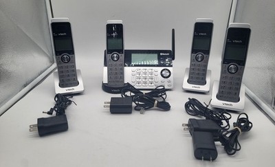 VTech Cordless Phone 4 Handsets Super Long Range Answering System IS8151-5