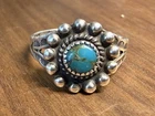 VTG Bell Trading Post Sterling Silver Native Turquoise Ring Sz 6.5 AN526-34 E