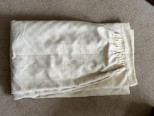 Cream pencil pleat curtains (pair) each curtain 220cm wide 180cm drop