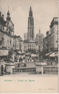 CPA BELGIQUE ANVERS Canal au Sucre animées