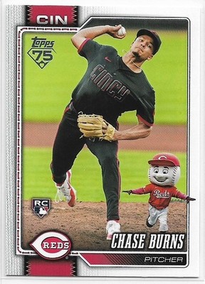 2026 Topps Chase Burns #312 Rookie Hidden Mascot Short Print Mr. Red SSP Reds SP