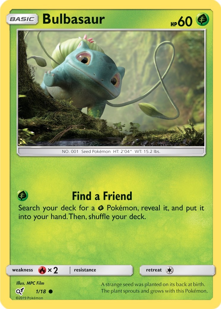 Bulbasaur (Holo Common) [Detective Pikachu DEP Holofoil - 1/18 NM]