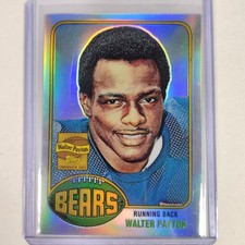 2001 Topps Chrome Walter Payton 1976 Refractor Reprint Rookie Card Sweetness. rookie card picture