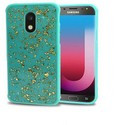 Funda híbrida GSA Frozen Gold Glitter para Samsung Galaxy J7 (2018) - verde azulado