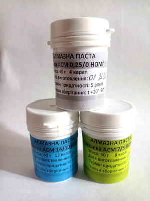 3pcs Diamond Polishing Paste Set:14, 7, 0.25 Micron(1200, 3000, 100k Mesh) 120gr