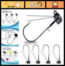 Ned Rig Tungsten Jig Heads - Mushroom Shroom Jigs for Bass Fishing, Finesse Tack