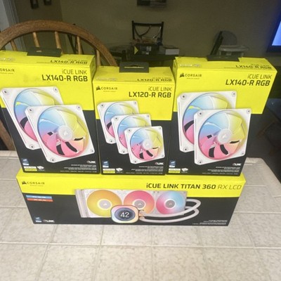 Corsair iCUE LINK Titan 360 RX LCD RGB CPU Cooler LX140-R LX120-R Fans Intel AMD
