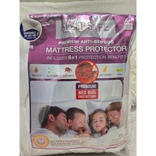 SleepSafe King Premium Anti-Bed Bug Mattress Protector Zip-Off Top Arm Hammer