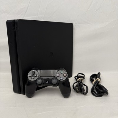 PS4 Slim Console 1TB w/ Controller & Cables Tested - 10.01 FW PlayStation 4
