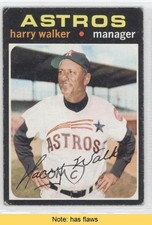 1971 Topps Harry Walker #312 READ 0a1