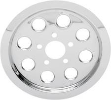 DS Chrome Outer Rear Pulley Insert Harley Dav...