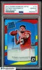 2017 Donruss Optic Red Yellow Prizm #177 Patrick Mahomes II RC Rookie PSA 10