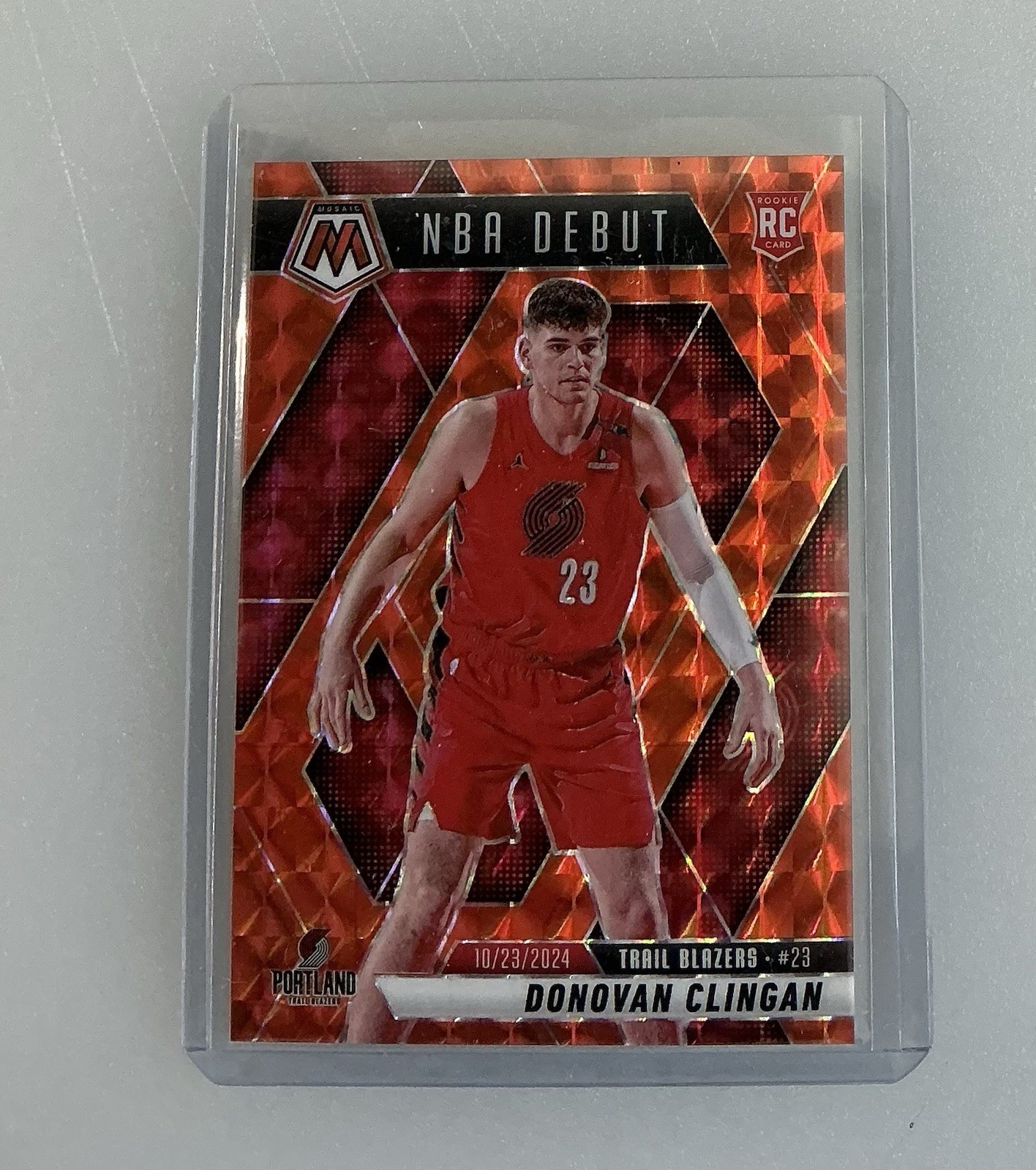 2024-25 Panini Mosaic Donovan Clingan #261 RC Rookie NBA Debut Orange /249