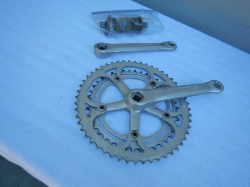 Nervar Vintage Road Touring Bike 170mm Double Cranks Crankset 52/40 w/BB