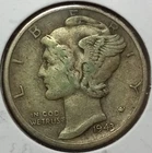 1943-S MERCURY 90% SILVER DIME (Extra Fine Details)