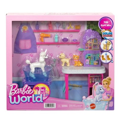 Barbie World Paw Spa Playset With Wash And Groom Stations - HYR06