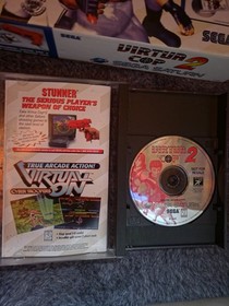 Virtua Cop 2 Sega Saturn Video Game w/ Stunner Gun, Box, Manual - No insert