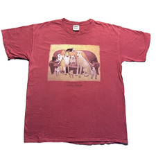 Dog T Shirt Mens L Red Comfort Colors Rescue Dogs Are Lucky Animal Lover Dog Mom