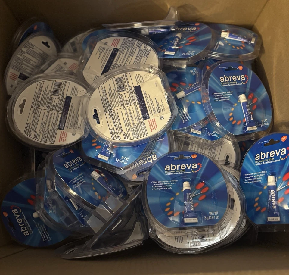 LOTE DE 50 Abreva Tratamiento Herpes Labial 2g Venta al por mayor Lote Nuevo y Sellado Exp 12/2024 Foto 4 de 4