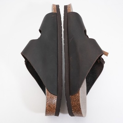 Genuins Sandals Mens 12 Brown Leather Double Buckle Slide Spain EU 45 Genuins Sandals Mens 12 Brown Leather Double Buckle Slide  main image 3