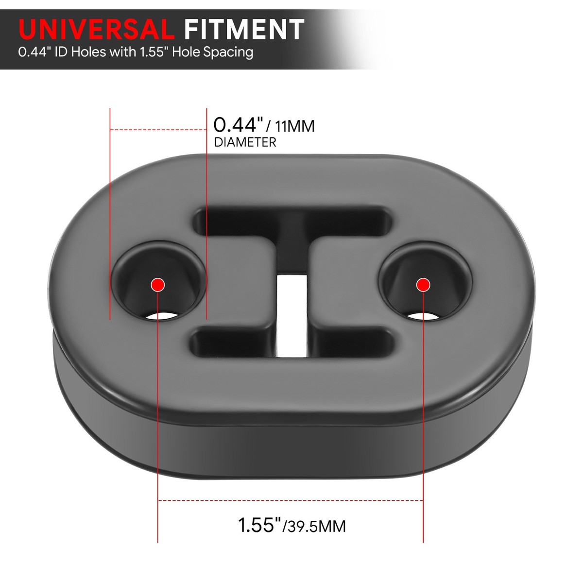 Universal Exhaust Hanger Polyurethane Exhaust Hangers 2-Pack