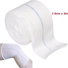 Image of Elastic Tubular Support Bandage Dressing Retention Bandage Blue Line 7.5CM X 5M