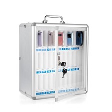 24 Slots Cell Phone Locker for Classroom with 【Universal Key】, Portable Mobil...