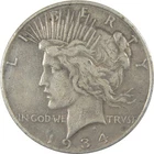 1934 D Peace Silver Dollar VF Very Fine $1 Coin Collectible SKU:I24049