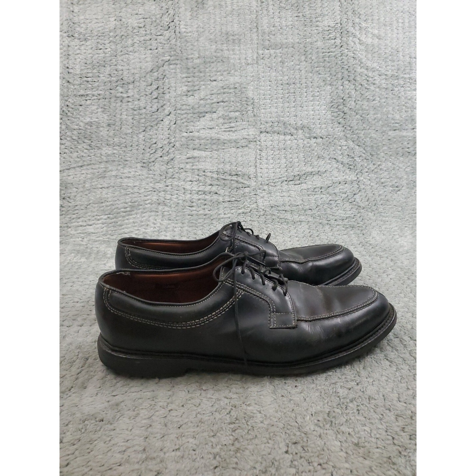 SAOLA Scarpe eleganti Allen Edmonds Oxford da uomo taglia 13 A in pelle nera stringate tacco a blocco