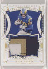 2021 Panini National Treasures Framed Fabric Holo Gold /10 Tyler Higbee #TYH s3g