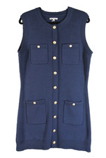 NEW, Reformation Catalina Cotton Mini Dress in Navy Blue Size XL #MD1035
