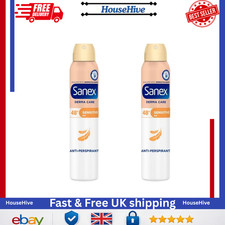2x Sanex Derma Care Sensitive 48H Deodorant Spray 200ml Gentle Protection