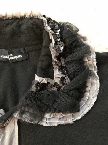 Cardigan Tricot Comme des Garcons con volant lana kinit donna Giappone taglia unica - Foto 3 di 6